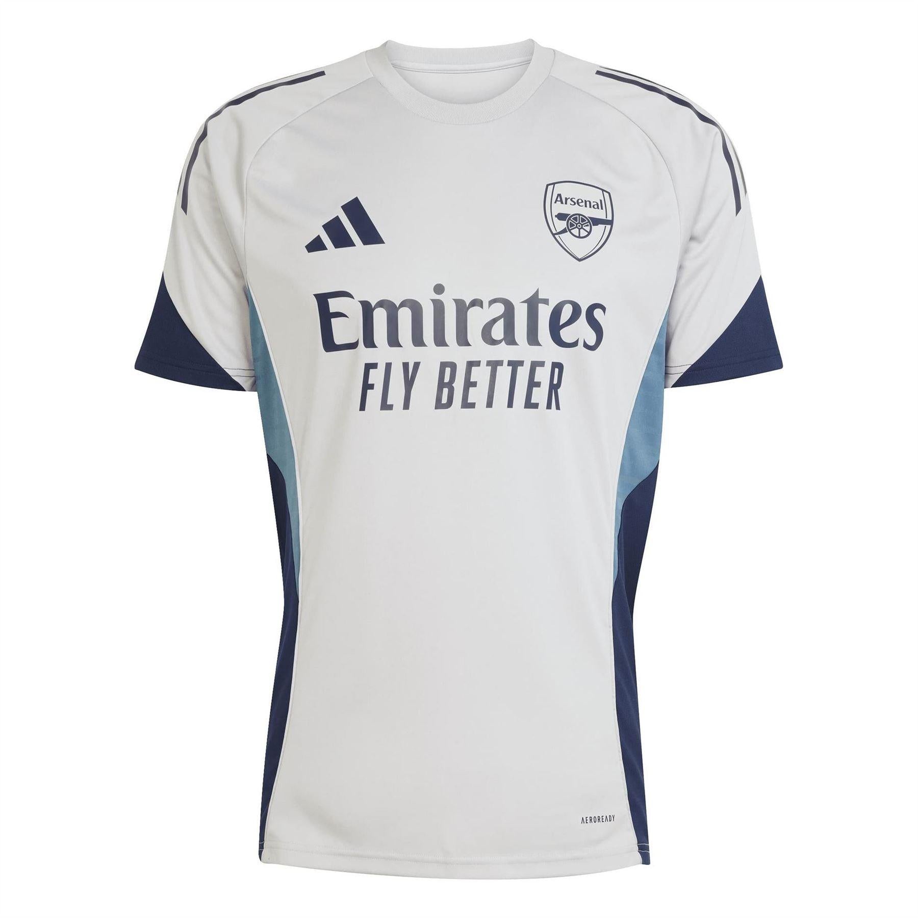 White-Blue - Front - Adidas Mens Arsenal FC Jersey