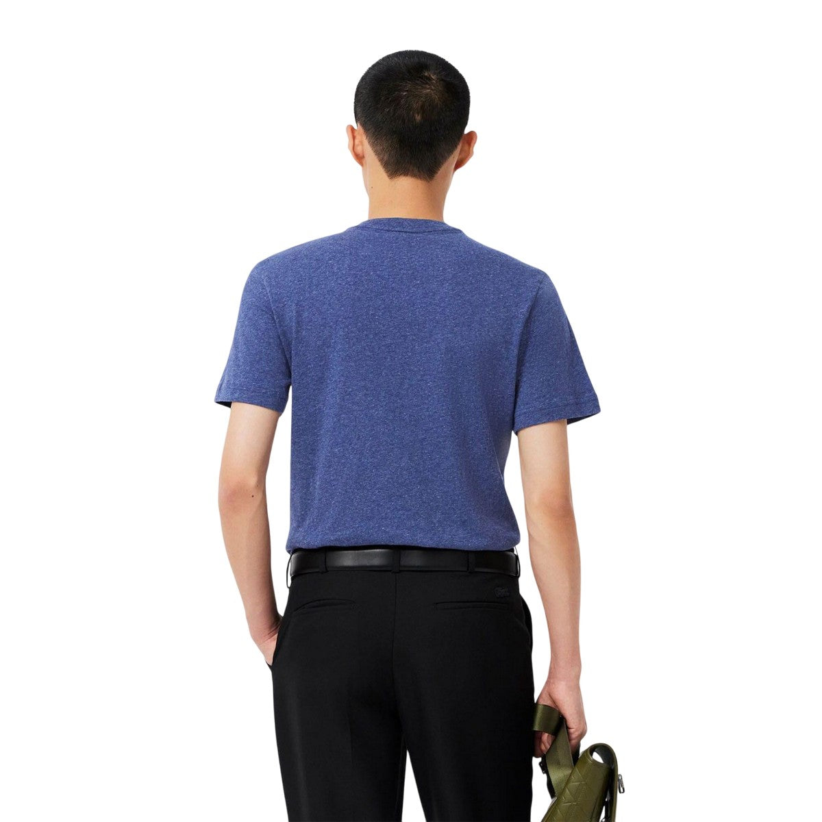 Navy - Back - Lacoste Mens Mercerised Cotton T-Shirt
