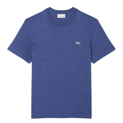 Navy - Front - Lacoste Mens Mercerised Cotton T-Shirt