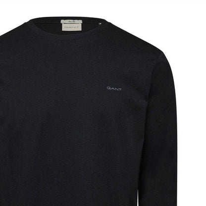 Black - Side - Gant Mens Embroidered Logo T-Shirt