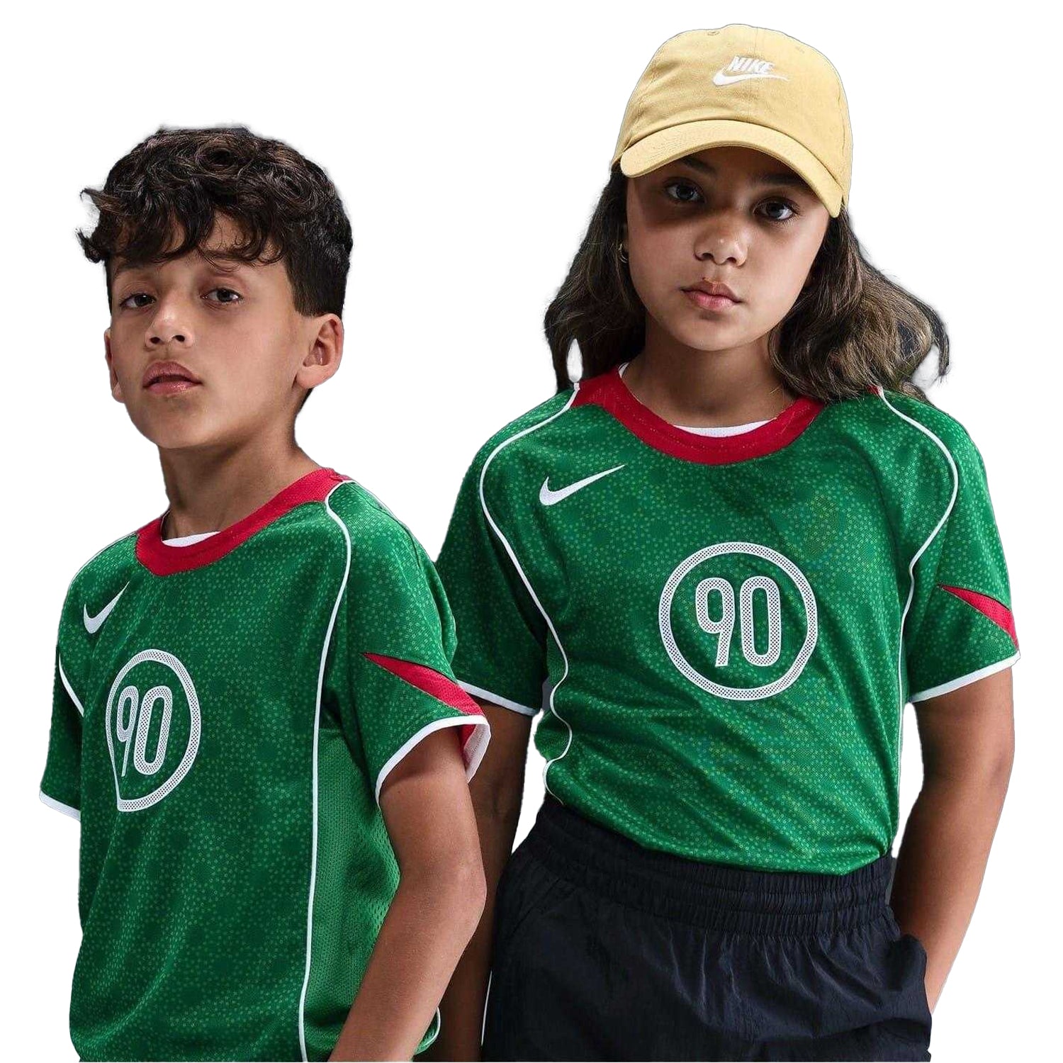 Green-Red - Lifestyle - Nike Childrens-Kids Total 90 Energy Retro Football Jersey