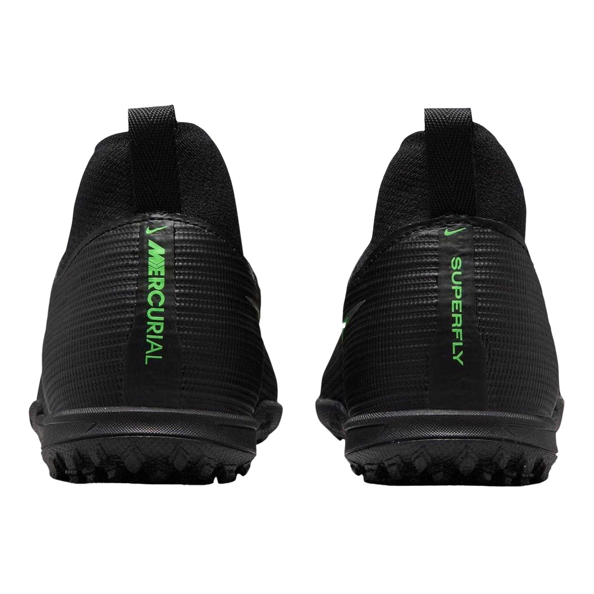Black-Green - Back - Nike Childrens-Kids Mercurial Slim Astro Turf Trainers