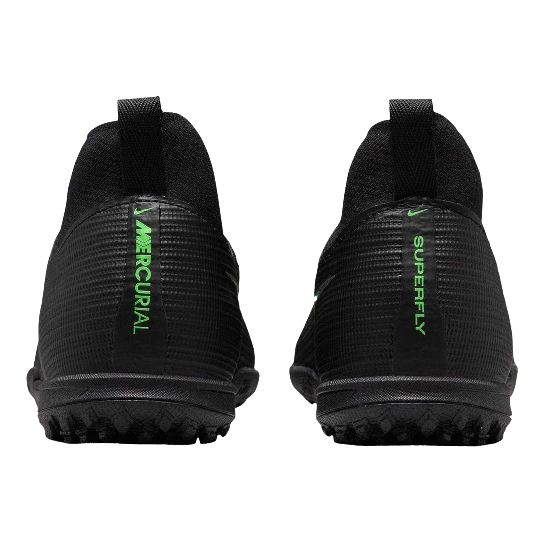 Black-Green - Back - Nike Childrens-Kids Mercurial Slim Astro Turf Trainers