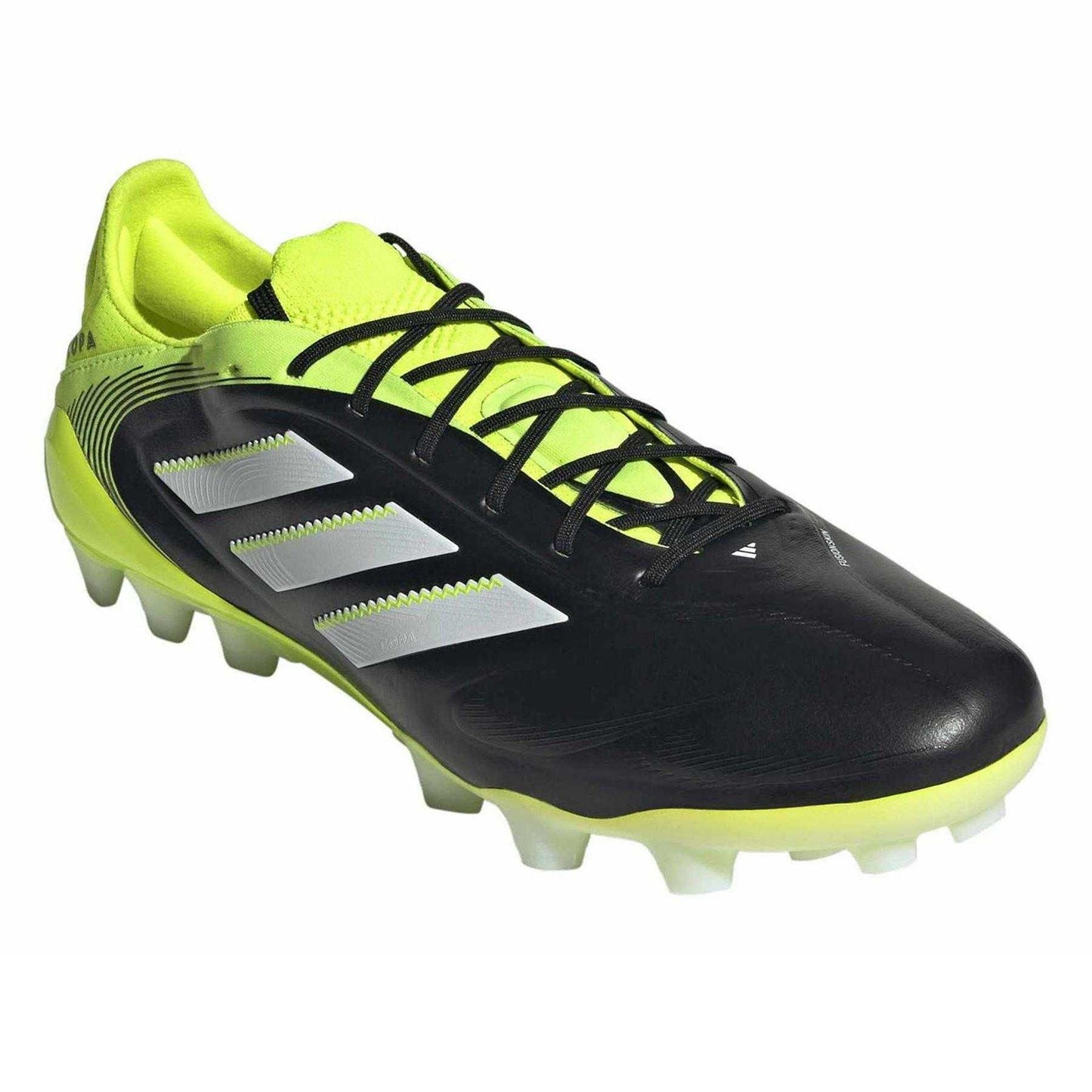 Core Black-Yellow - Pack Shot - Adidas Mens Copa Pure III 3 Stripes Lace Up Firm Ground Football Boots