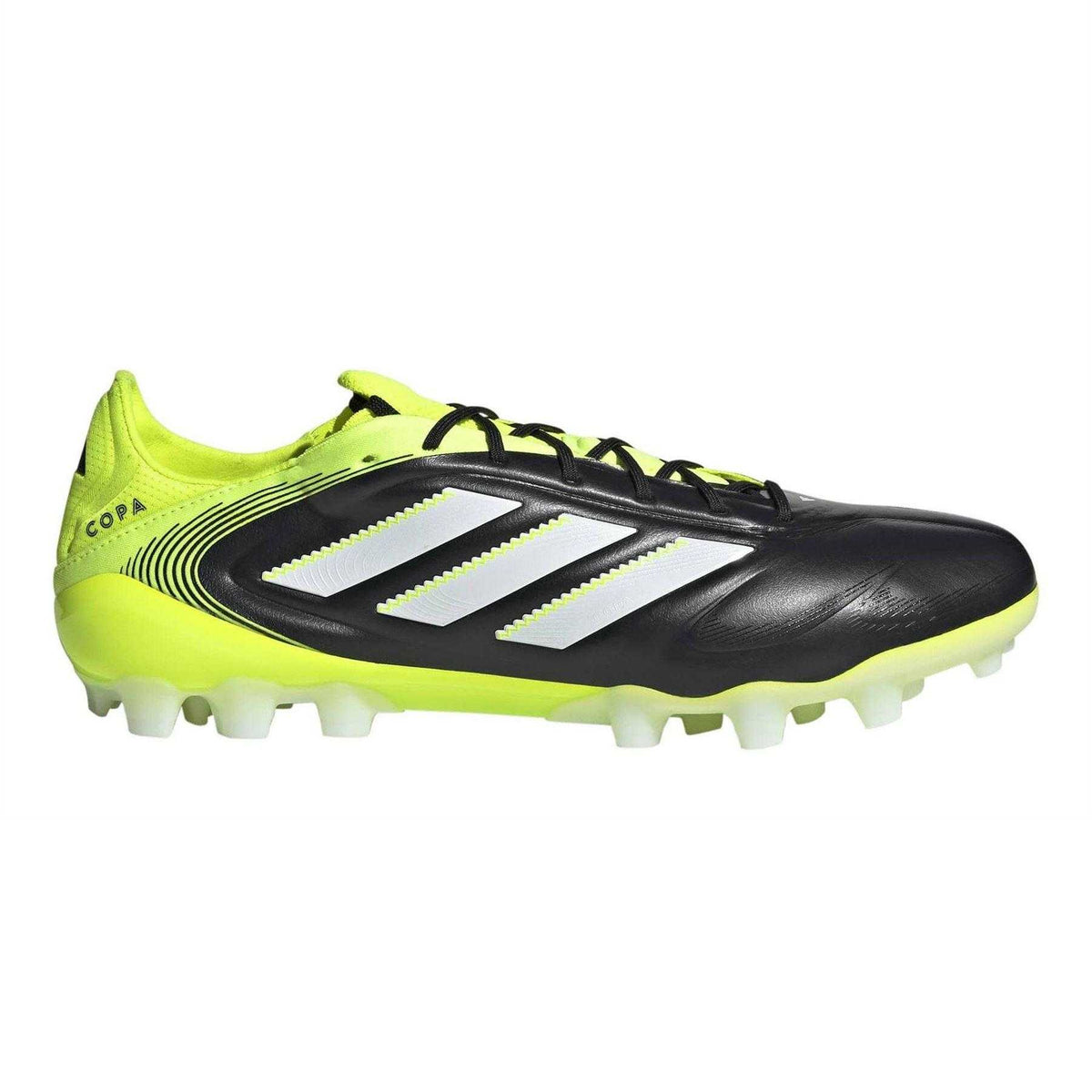 Core Black-Yellow - Front - Adidas Mens Copa Pure III 3 Stripes Lace Up Firm Ground Football Boots