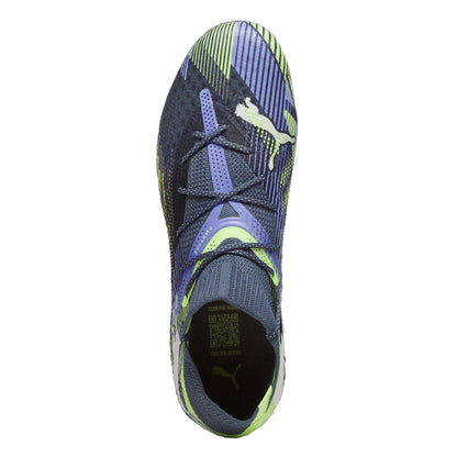 Grey-Multicoloured - Side - Puma Womens-Ladies Future 7 Ultimate Striped Soft Ground Football Boots