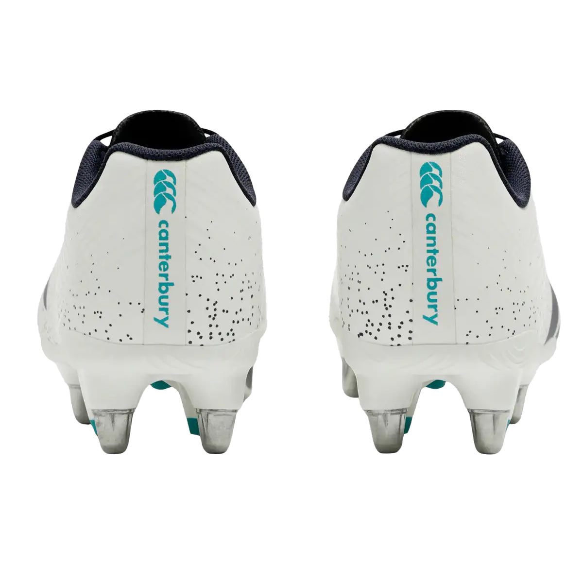 White - Back - Canterbury Mens Stampede Groundbreak Team Soft Ground Rugby Boots