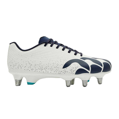 White - Front - Canterbury Mens Stampede Groundbreak Team Soft Ground Rugby Boots