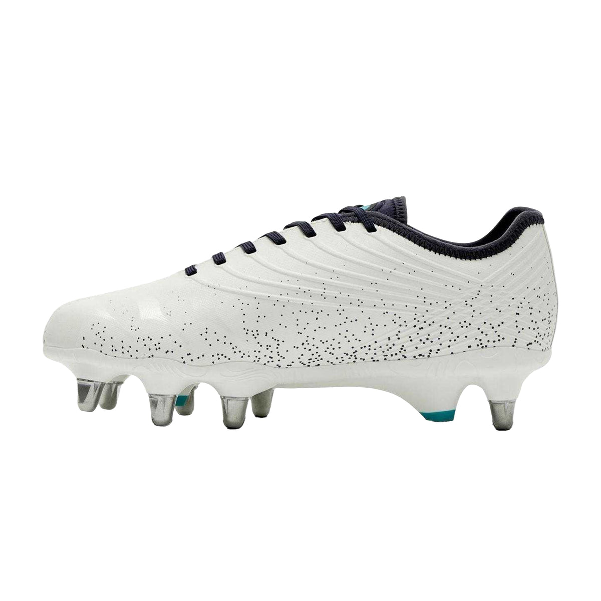 White - Back - Canterbury Mens Stampede Groundbreak Pro Lace Up Soft Ground Rugby Boots