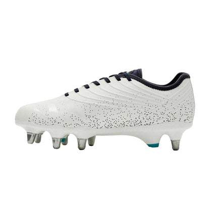 White - Back - Canterbury Mens Stampede Groundbreak Pro Lace Up Soft Ground Rugby Boots