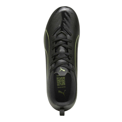 Black-Green - Side - Puma Childrens-Kids Ultra 6 Play Firm Ground Football Boots