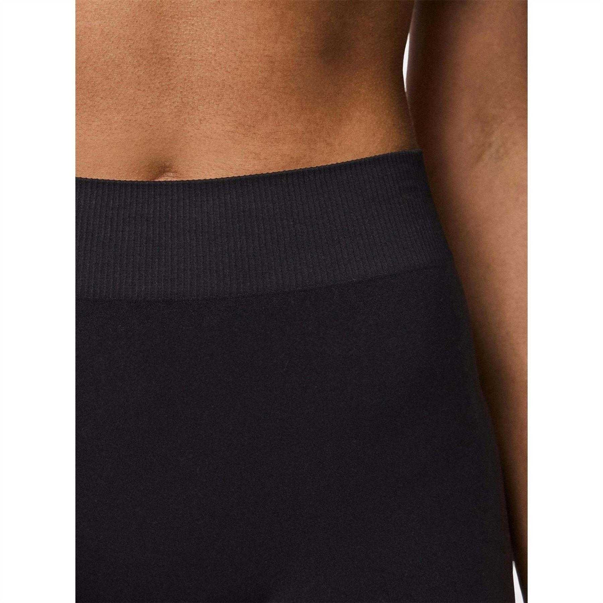 Black - Side - Pieces Womens-Ladies London High Waist Cycling Shorts