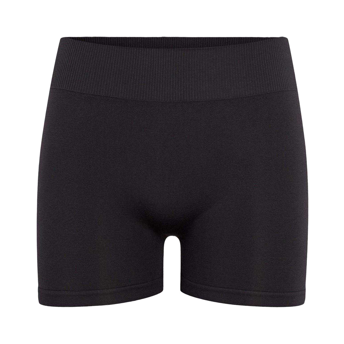 Black - Front - Pieces Womens-Ladies London High Waist Cycling Shorts