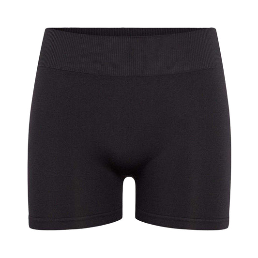 Black - Front - Pieces Womens-Ladies London High Waist Cycling Shorts