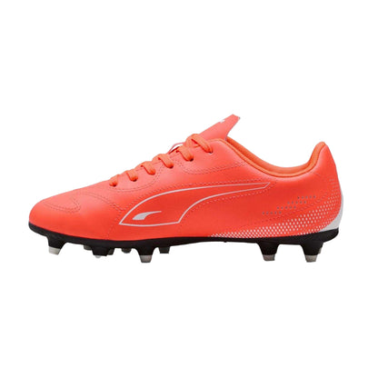 Glowing Red - Back - Puma Childrens-Kids Vitoria II Firm Ground Football Boots