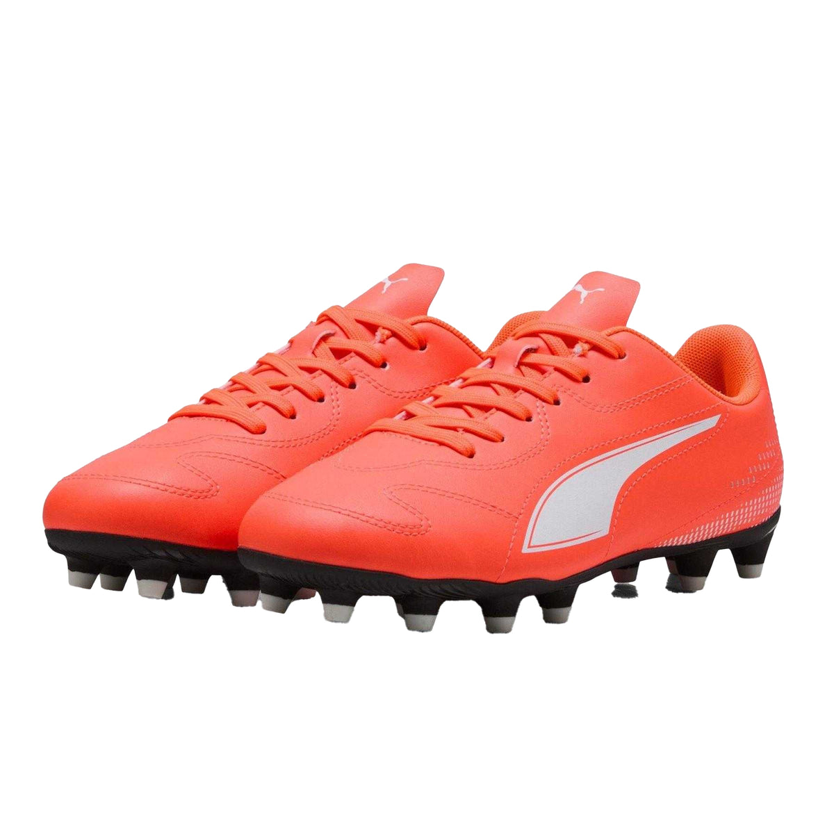 Glowing Red - Pack Shot - Puma Childrens-Kids Vitoria II Firm Ground Football Boots