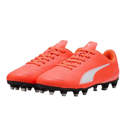 Glowing Red - Pack Shot - Puma Childrens-Kids Vitoria II Firm Ground Football Boots