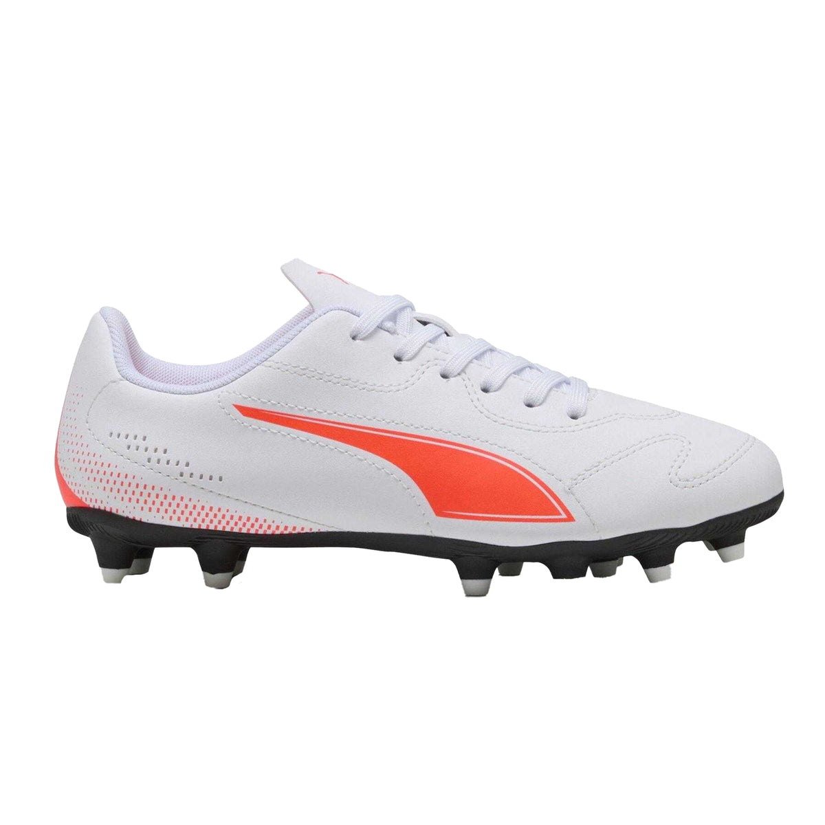 White-Glowing Red - Front - Puma Childrens-Kids Vitoria II Firm Ground Football Boots