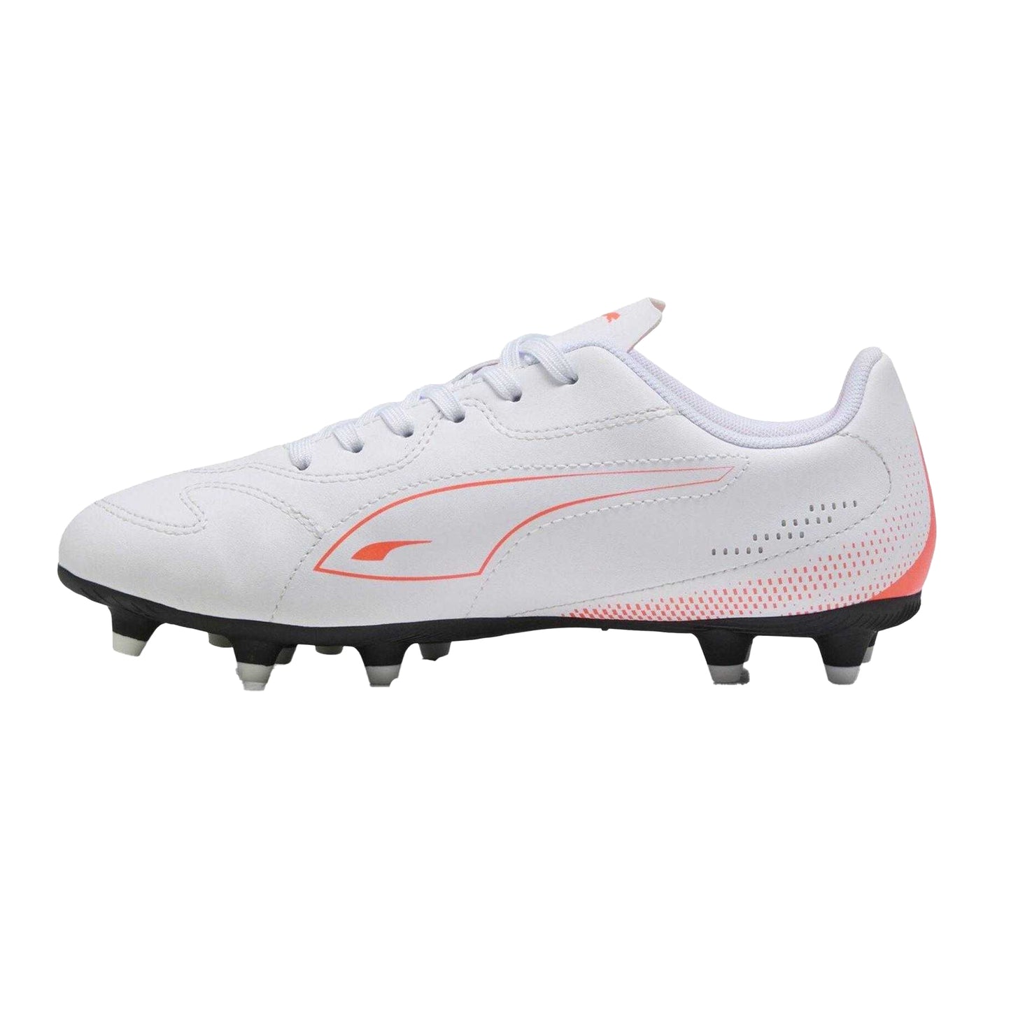 White-Glowing Red - Back - Puma Childrens-Kids Vitoria II Firm Ground Football Boots