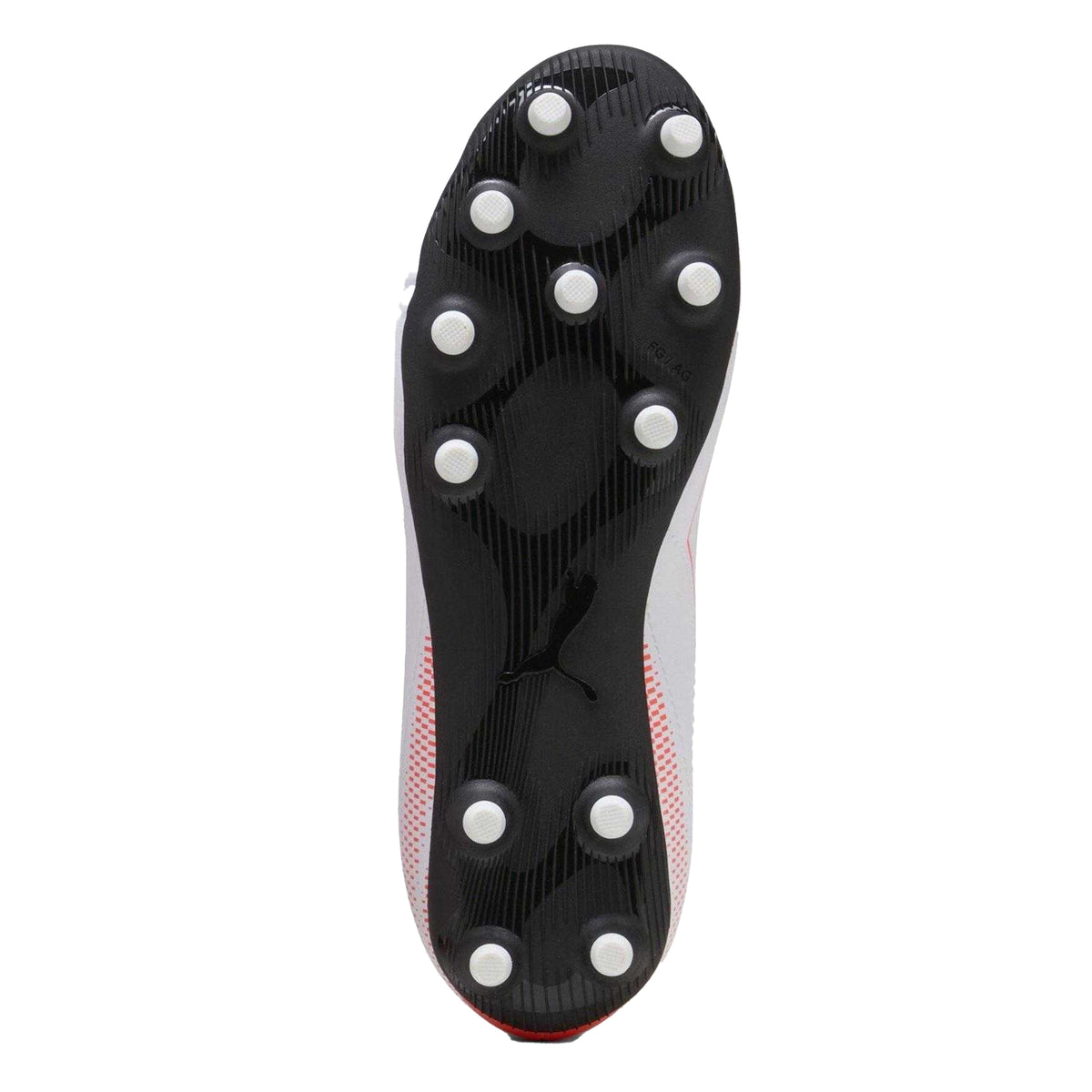 White-Glowing Red - Side - Puma Childrens-Kids Vitoria II Firm Ground Football Boots