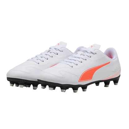 White-Glowing Red - Lifestyle - Puma Childrens-Kids Vitoria II Firm Ground Football Boots