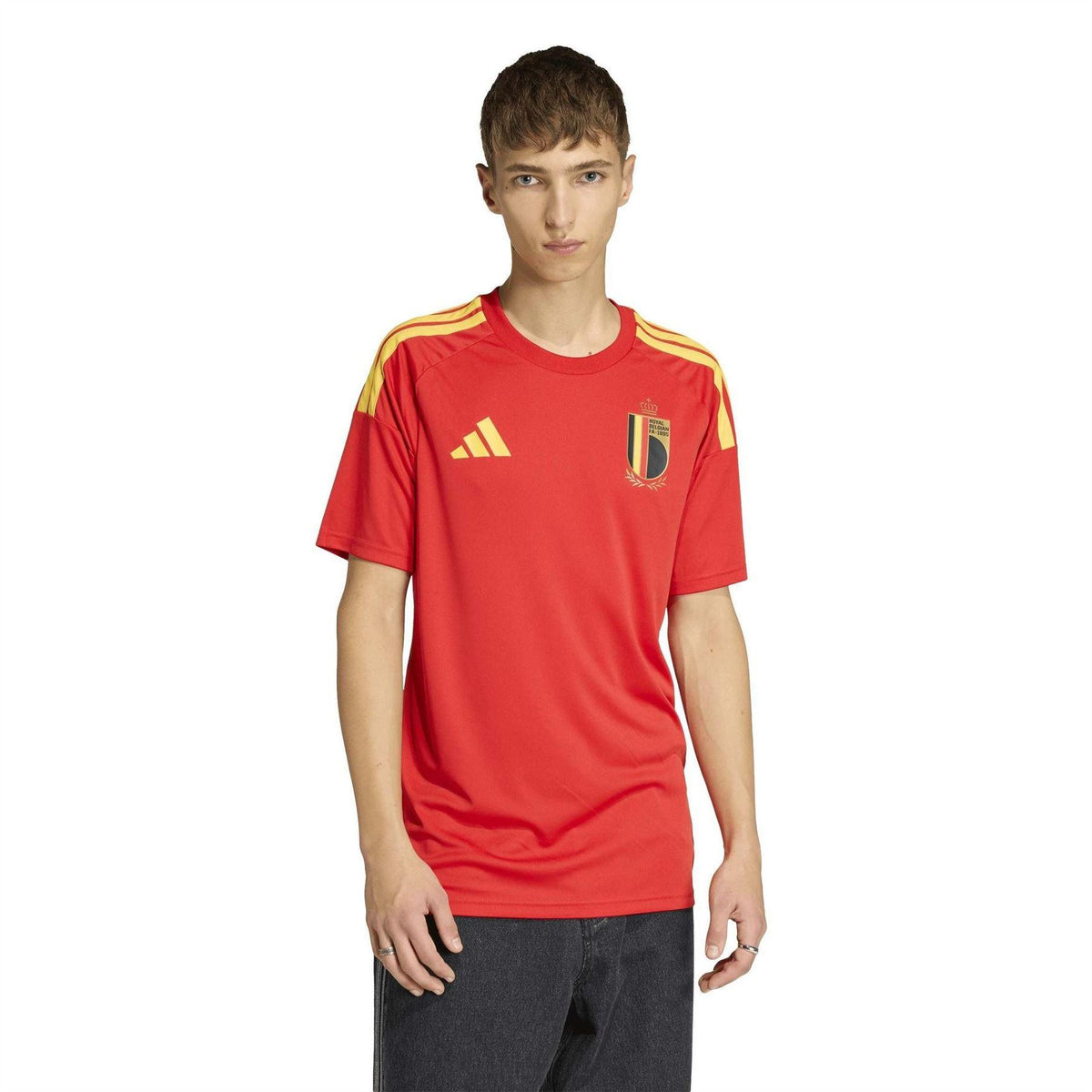 Red-Gold - Lifestyle - Adidas Unisex Adult 2026 Belgium Home Jersey