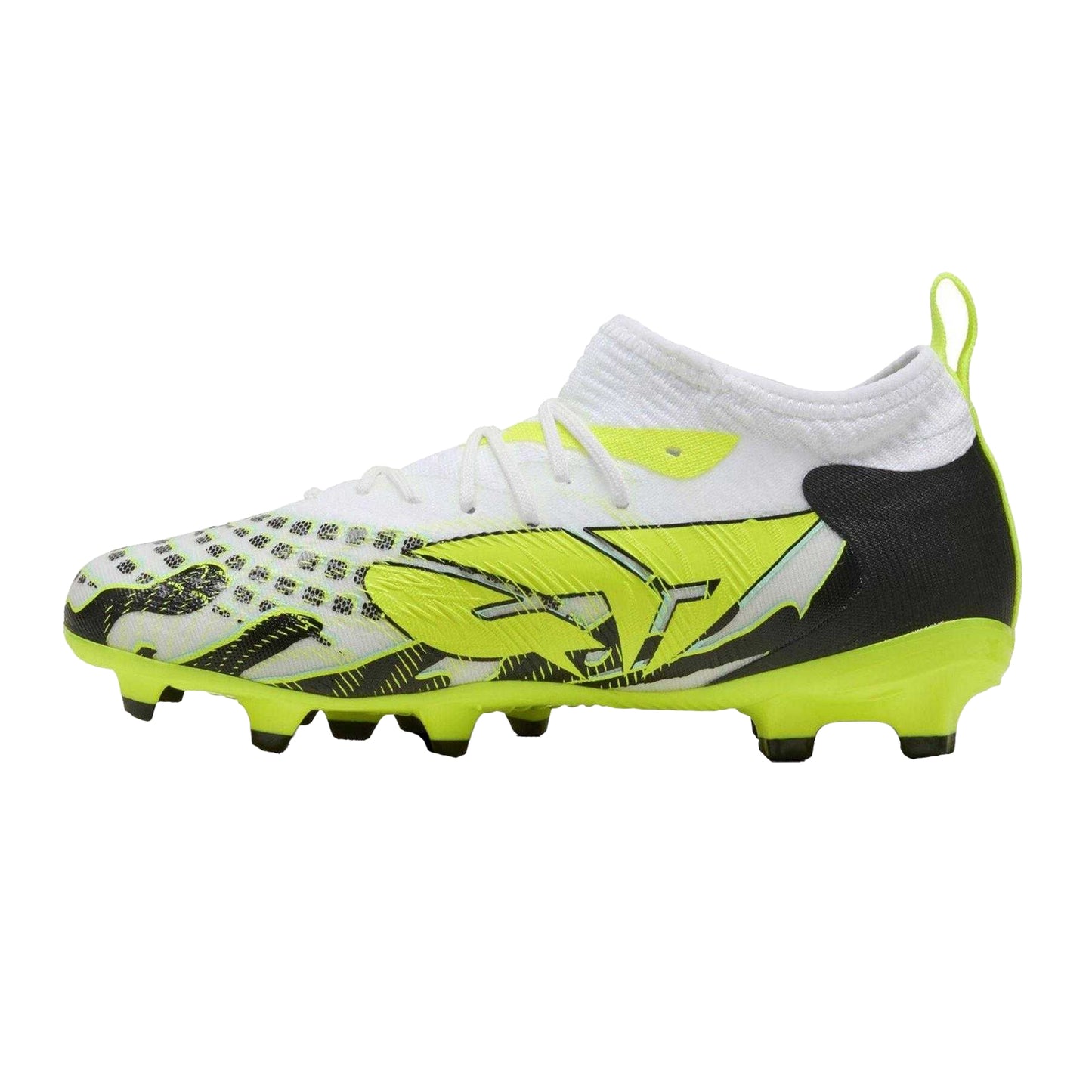 Mint-White - Back - Puma Childrens-Kids Future 8 Match Artificial Ground Football Boots