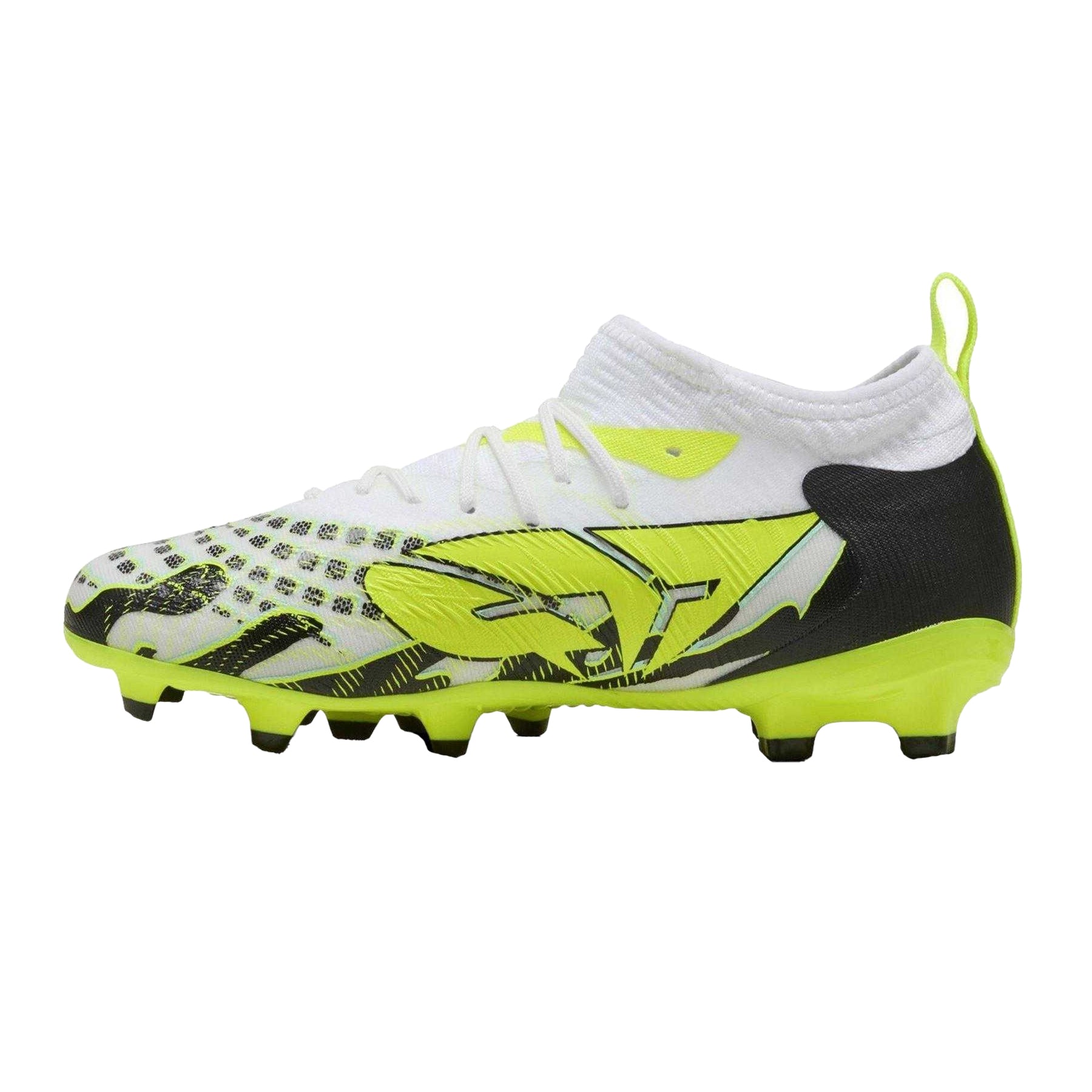 Mint-White - Back - Puma Childrens-Kids Future 8 Match Artificial Ground Football Boots