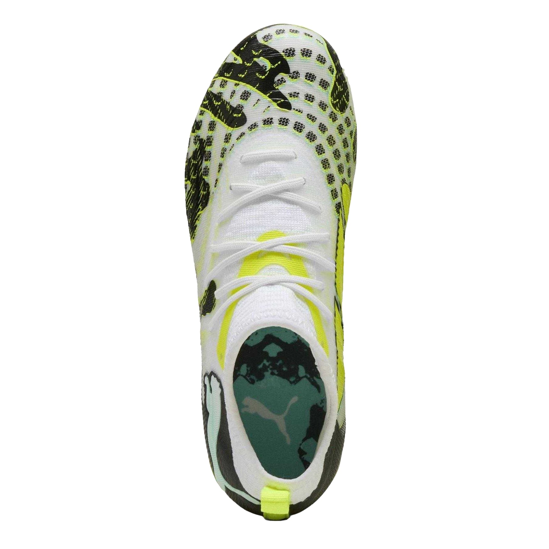 Mint-White - Side - Puma Childrens-Kids Future 8 Match Artificial Ground Football Boots