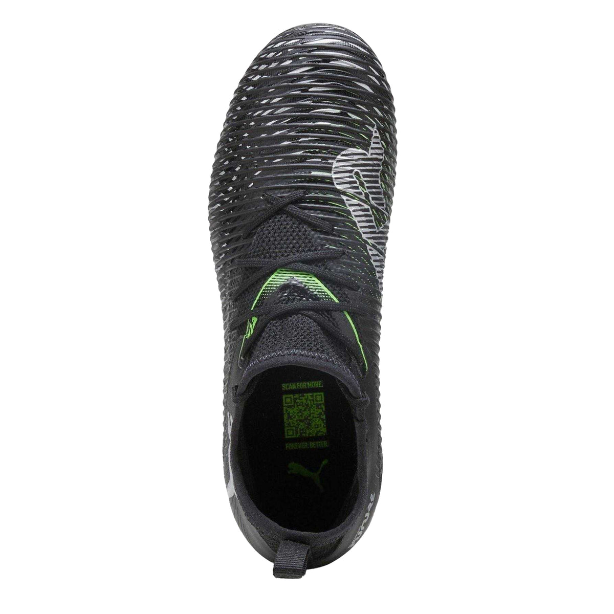 Black-Green - Side - Puma Childrens-Kids Future 8 Match Artificial Ground Football Boots