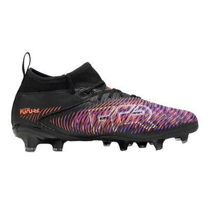 Black-Purple - Front - Puma Childrens-Kids Future 8 Match Artificial Ground Football Boots