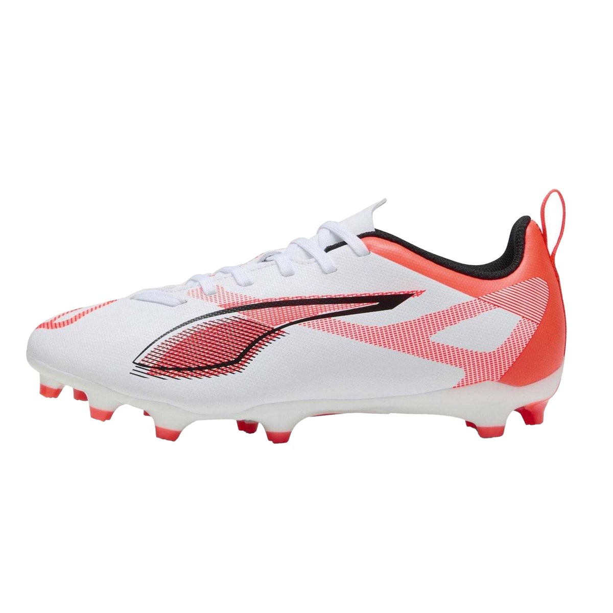 White-Red - Back - Puma Childrens-Kids Ultra 5 Play Firm Ground Football Boots
