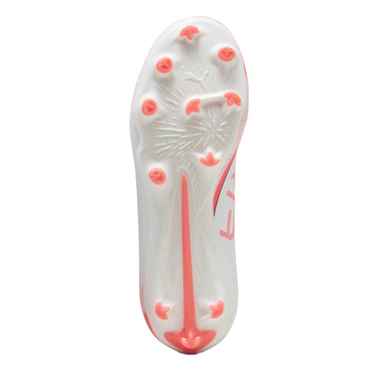 White-Red - Lifestyle - Puma Childrens-Kids Ultra 5 Play Firm Ground Football Boots