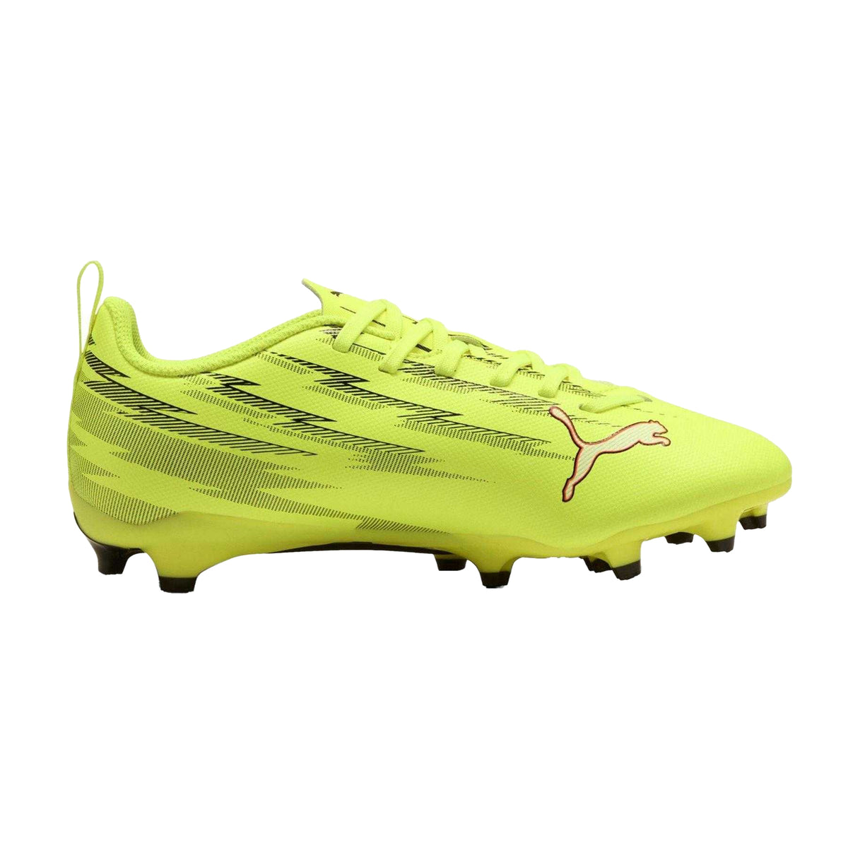 Yellow-Black - Front - Puma Childrens-Kids Ultra 5 Play Firm Ground Football Boots