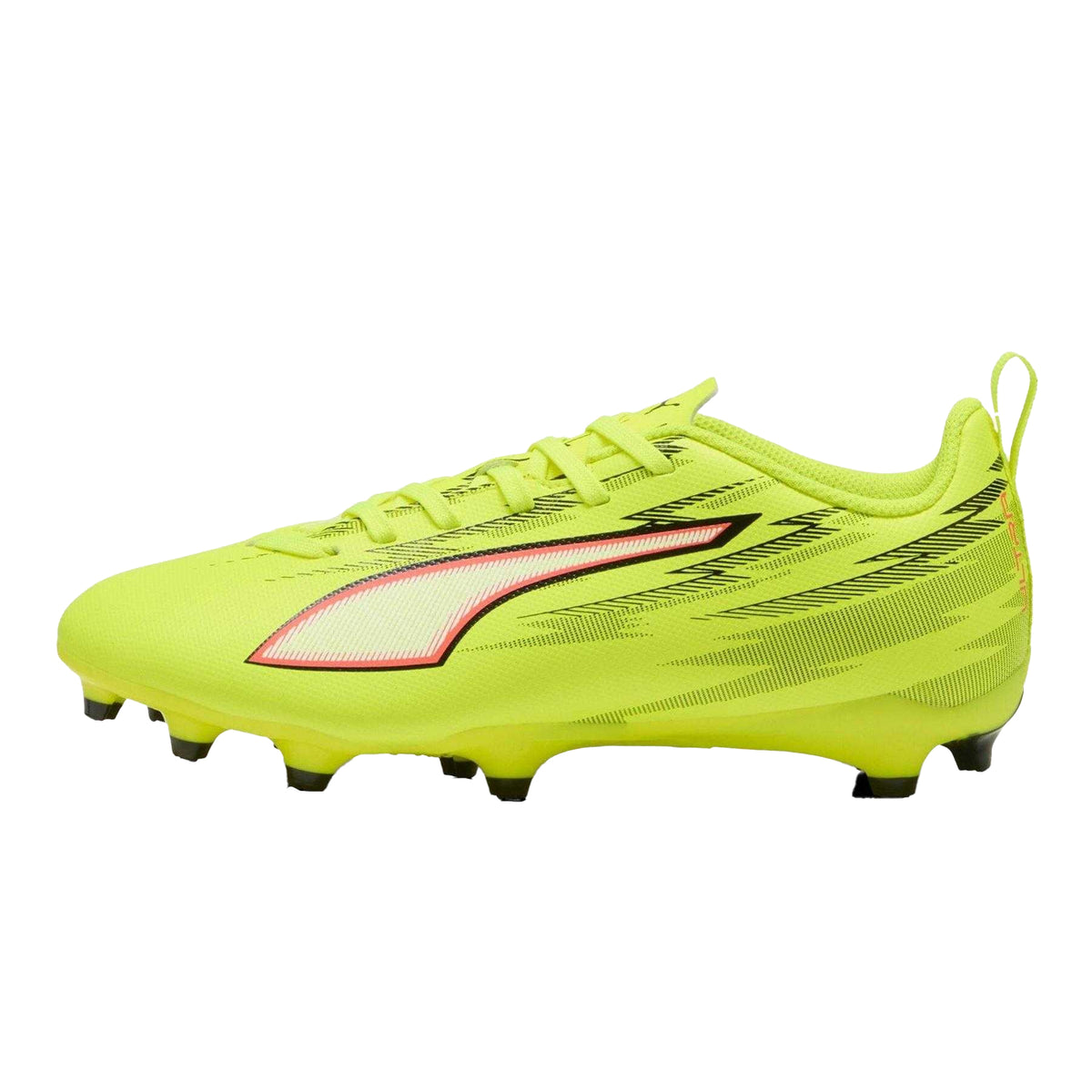 Yellow-Black - Back - Puma Childrens-Kids Ultra 5 Play Firm Ground Football Boots
