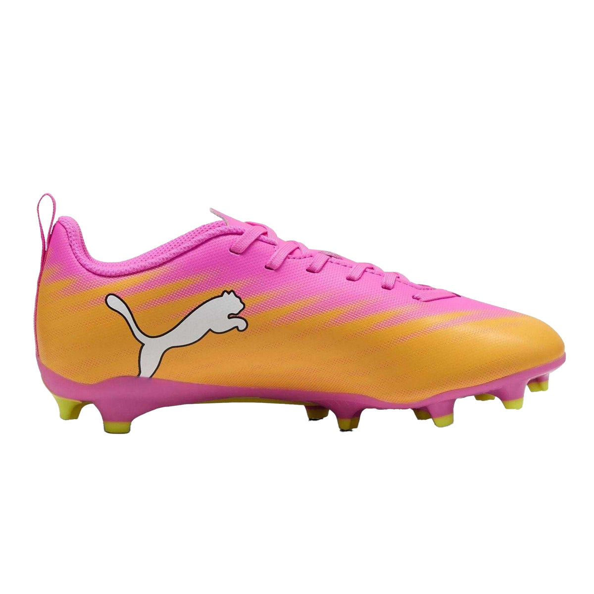 Pink-Orange - Front - Puma Childrens-Kids Ultra 5 Play Firm Ground Football Boots