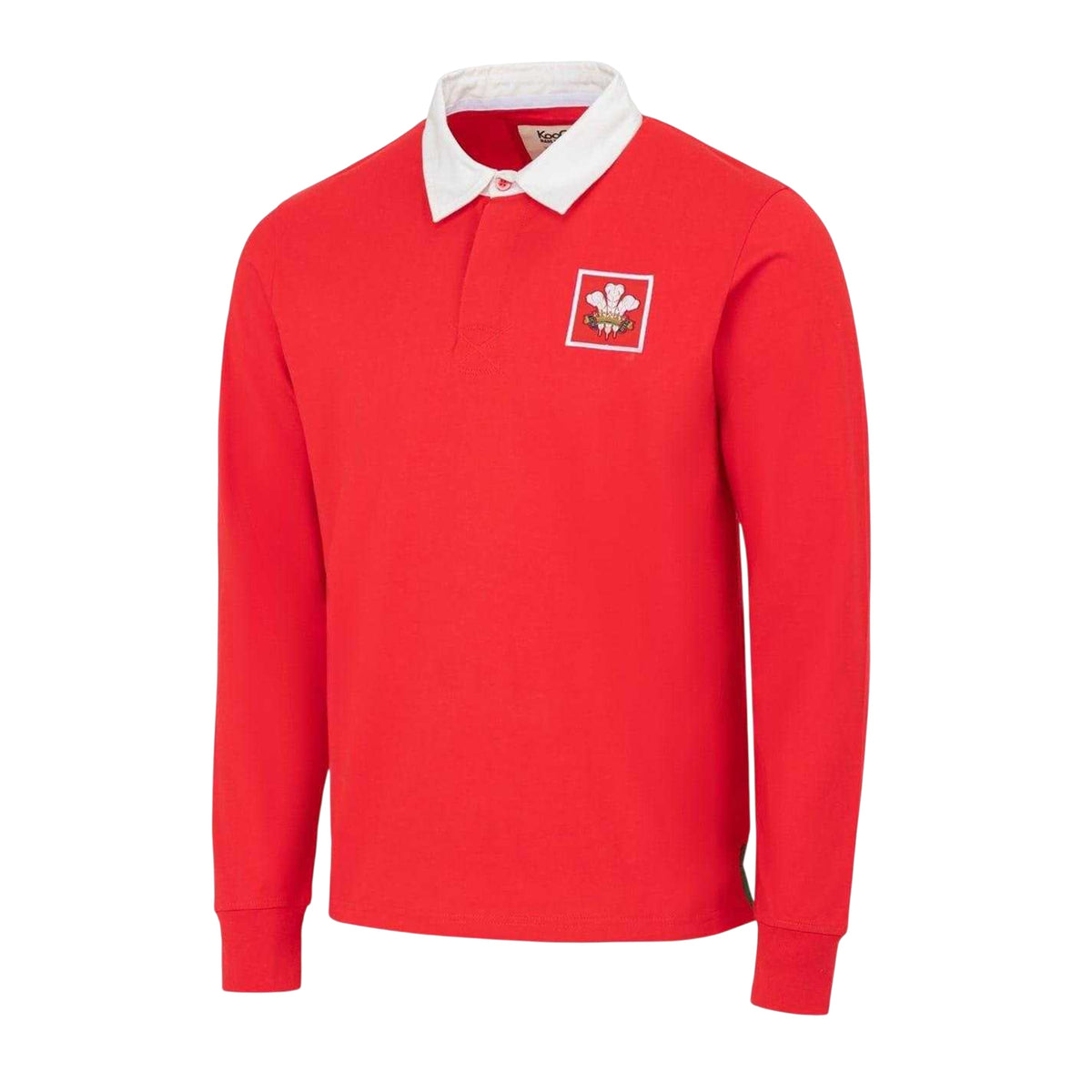 Red - Side - KooGa Mens Wales RU Long-Sleeved Rugby Shirt