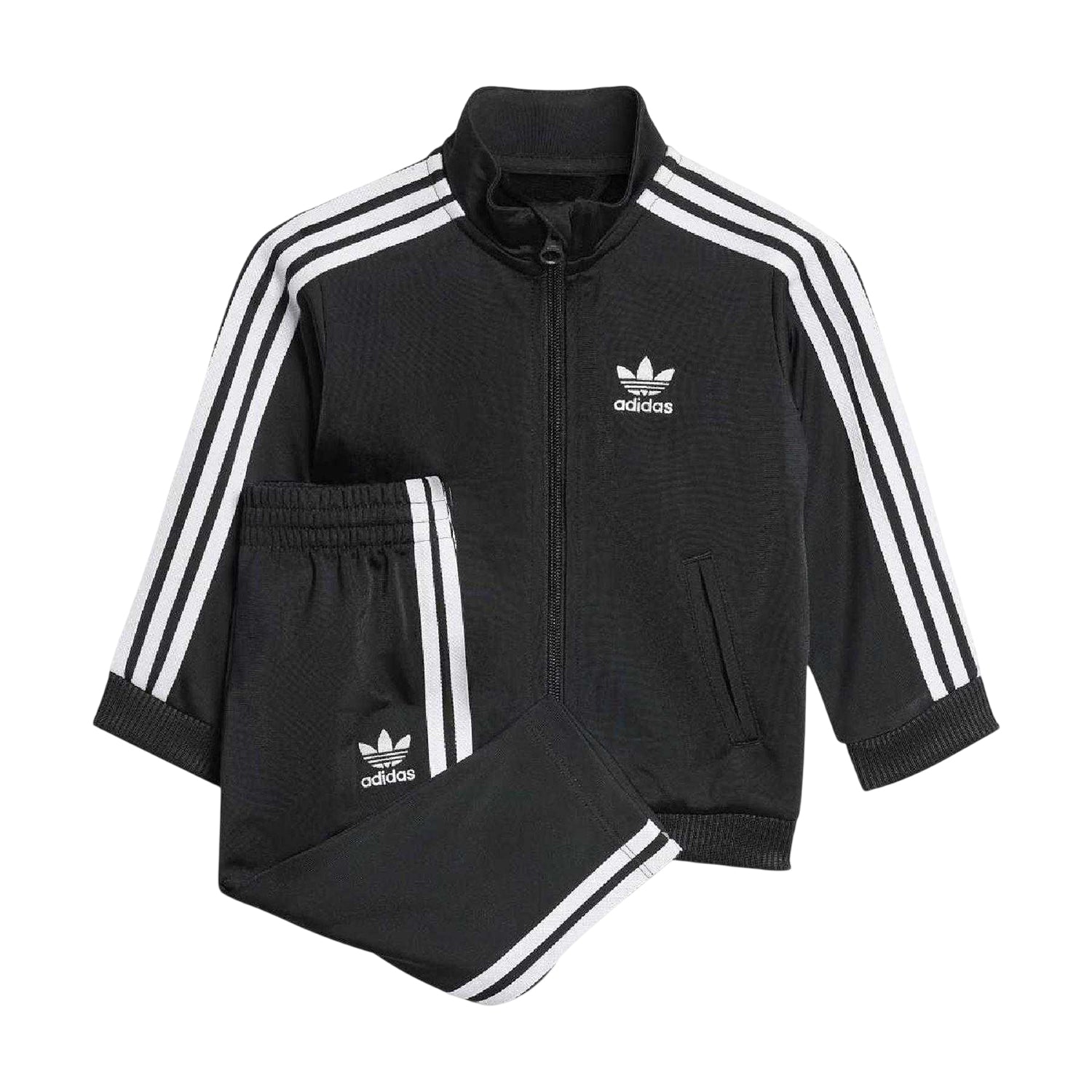 Black - Front - Adidas Childrens-Kids Firebird Tracksuit