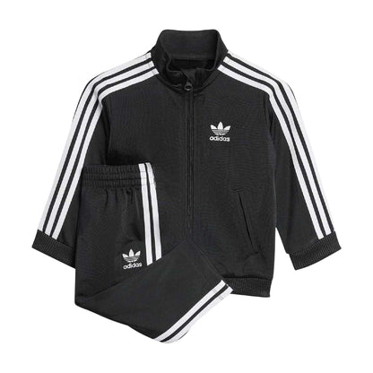 Black - Front - Adidas Childrens-Kids Firebird Tracksuit