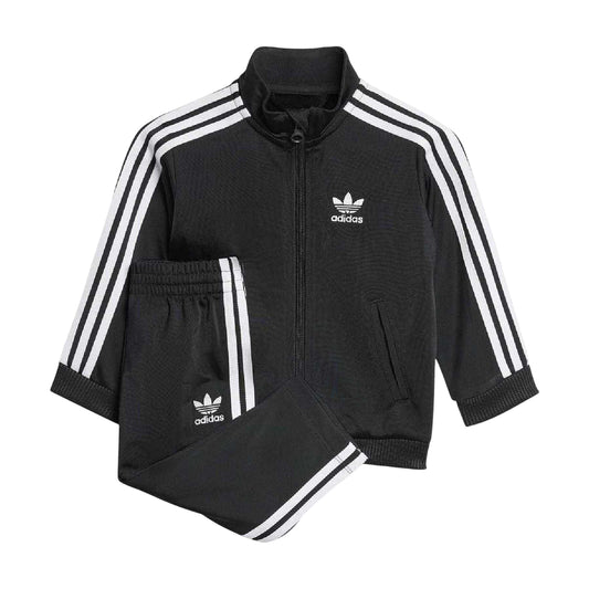 Black - Front - Adidas Childrens-Kids Firebird Tracksuit