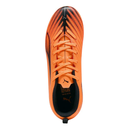 Fire Red - Lifestyle - Puma Childrens-Kids Ultra 6 Play Striped Lace Up Firm Ground Football Boots