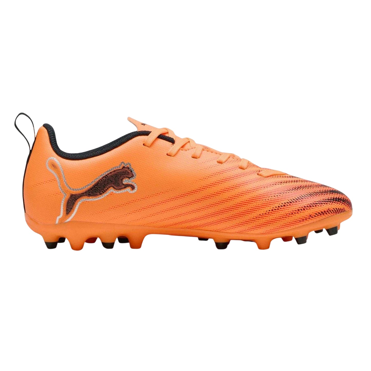 Fire Red - Front - Puma Childrens-Kids Ultra 6 Play Striped Lace Up Firm Ground Football Boots