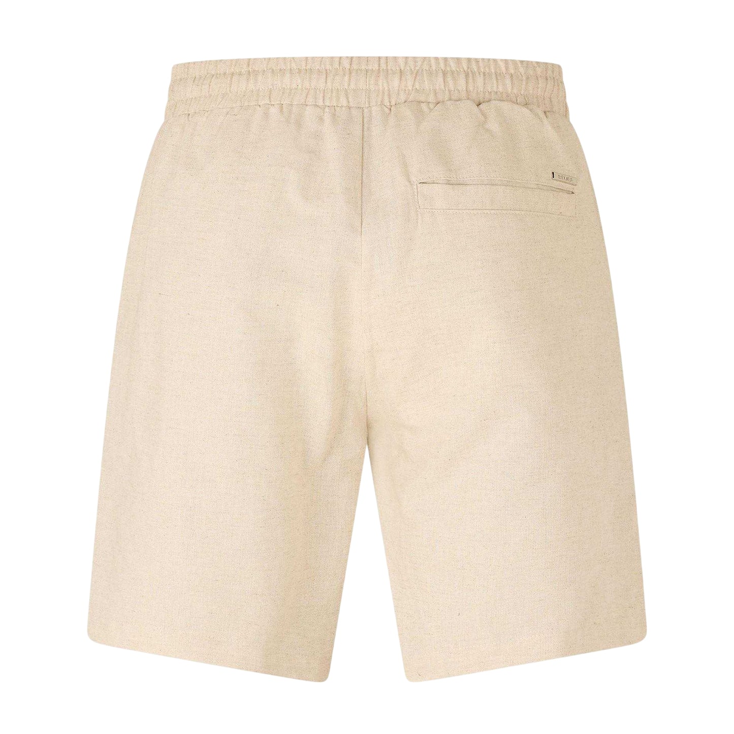 Oatmeal - Back - Belier Mens Linen Relaxed Fit Shorts