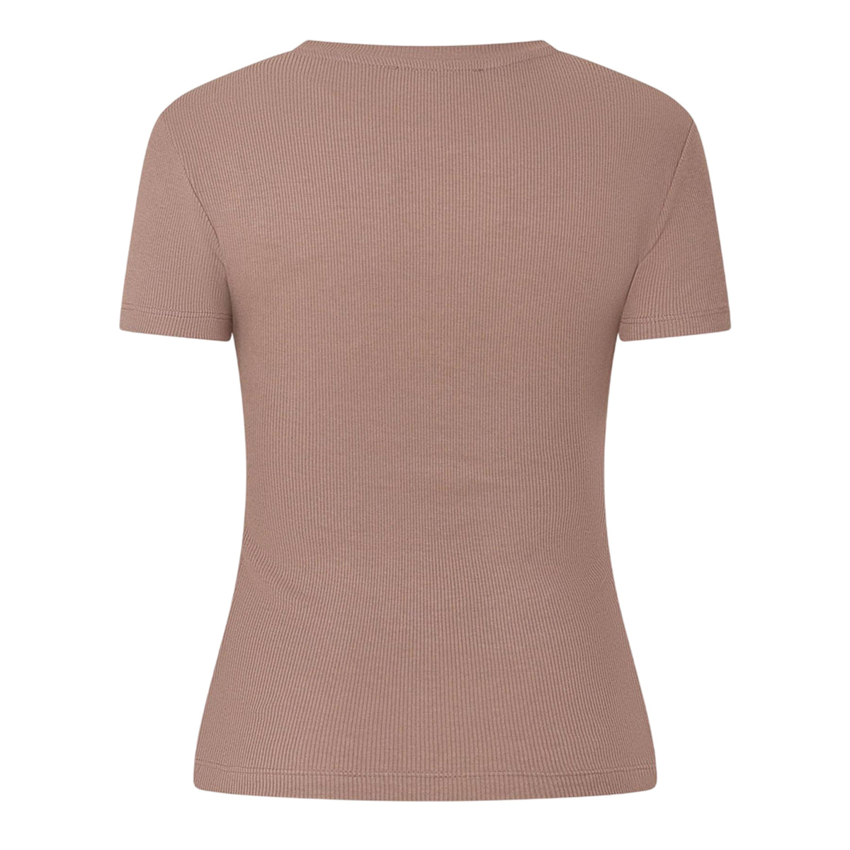 Brown - Back - 4th & Reckless Womens-Ladies Embroidered Logo Fitted T-Shirt