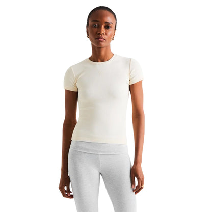 White - Side - 4th & Reckless Womens-Ladies Embroidered Logo Fitted T-Shirt