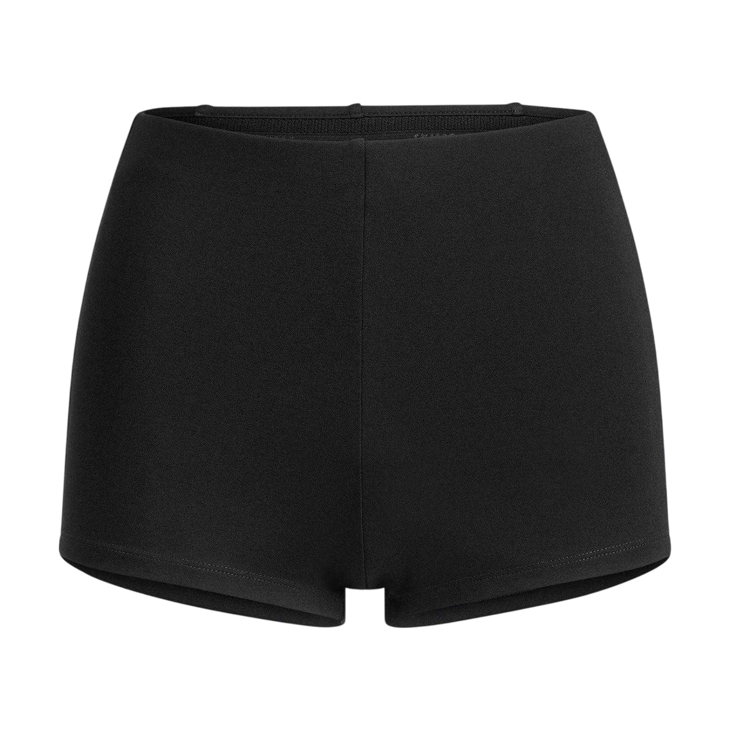 Obsidian Black - Front - Skims Womens-Ladies The Essential Collection High Waist Hot Pants