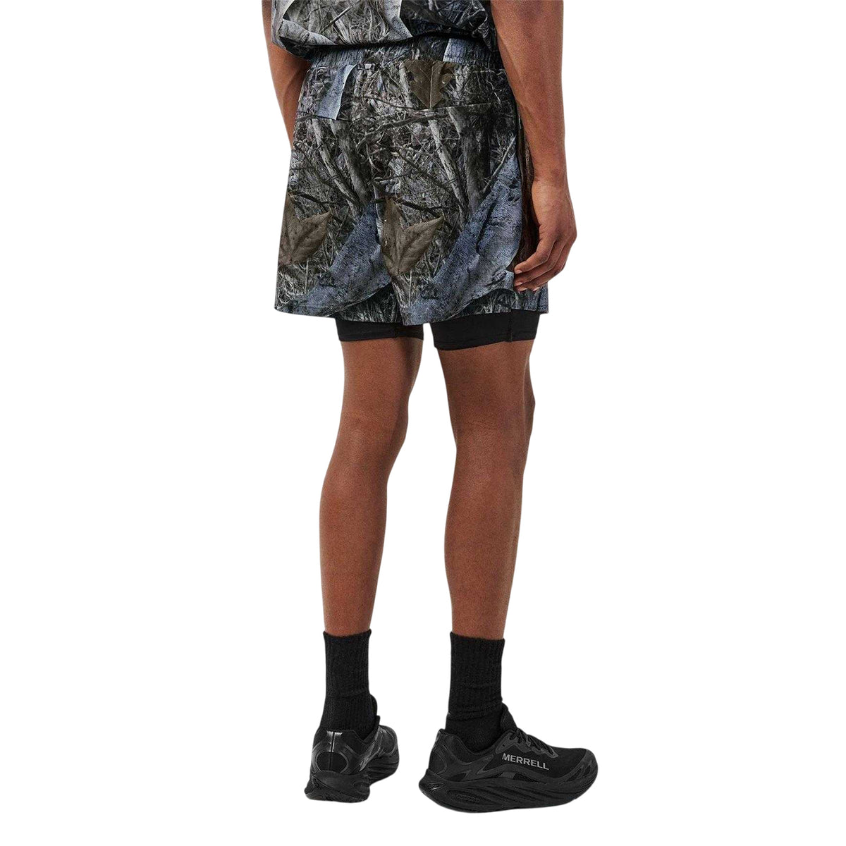 Woodland Green - Lifestyle - 28 Club Mens Performance Camouflage 2 in 1 Gym Shorts