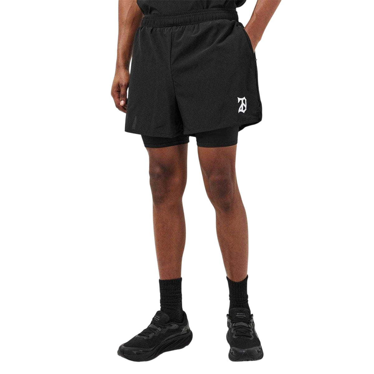 Black - Side - 28 Club Mens Performance Shorts