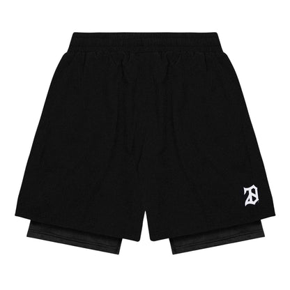 Black - Front - 28 Club Mens Performance Shorts
