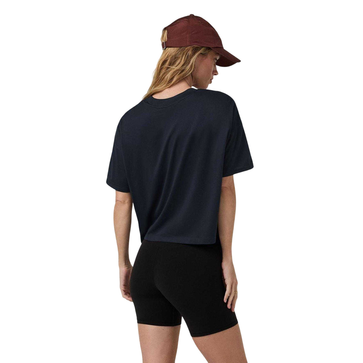 Black Heather - Back - Vuori Womens-Ladies Performance Gym Top